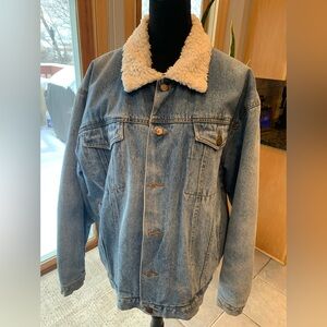 Men's Blue Denim Jacket with Sherpa Collar

OB 📦